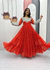 Pc N42 Faux Georgette With Gamathi Work With Kodi Lace Readymade Gown Wholesale Suppliers In Mumbai